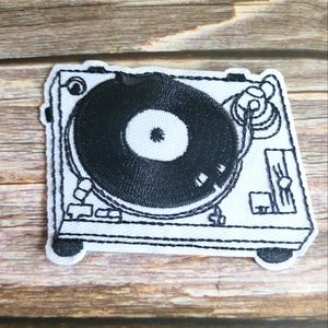 Vintage Turntable Dj Record Player 90'S Embroidered Iron on Patch
